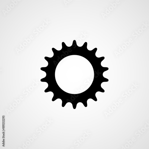 Bicycle sprocket. Vector icon photo
