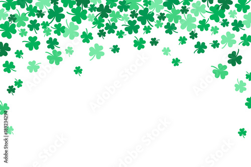 Saint Patricks Day Falling Shamrocks Vector Background 1