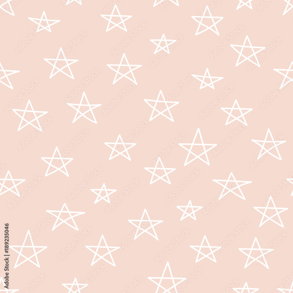 Cute colorful star seamless pattern on white. Funny festive background, wrapping paper. Vector illustration. Cute colorful star seamless pattern on white. Funny festive background, wrapping paper. Vector illustration.