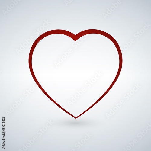 Heart icon. Line vector ico...