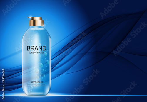 Design Cosmetics Product  Template for Ads or Magazine Background. 3D Realistic Vector Iillustration