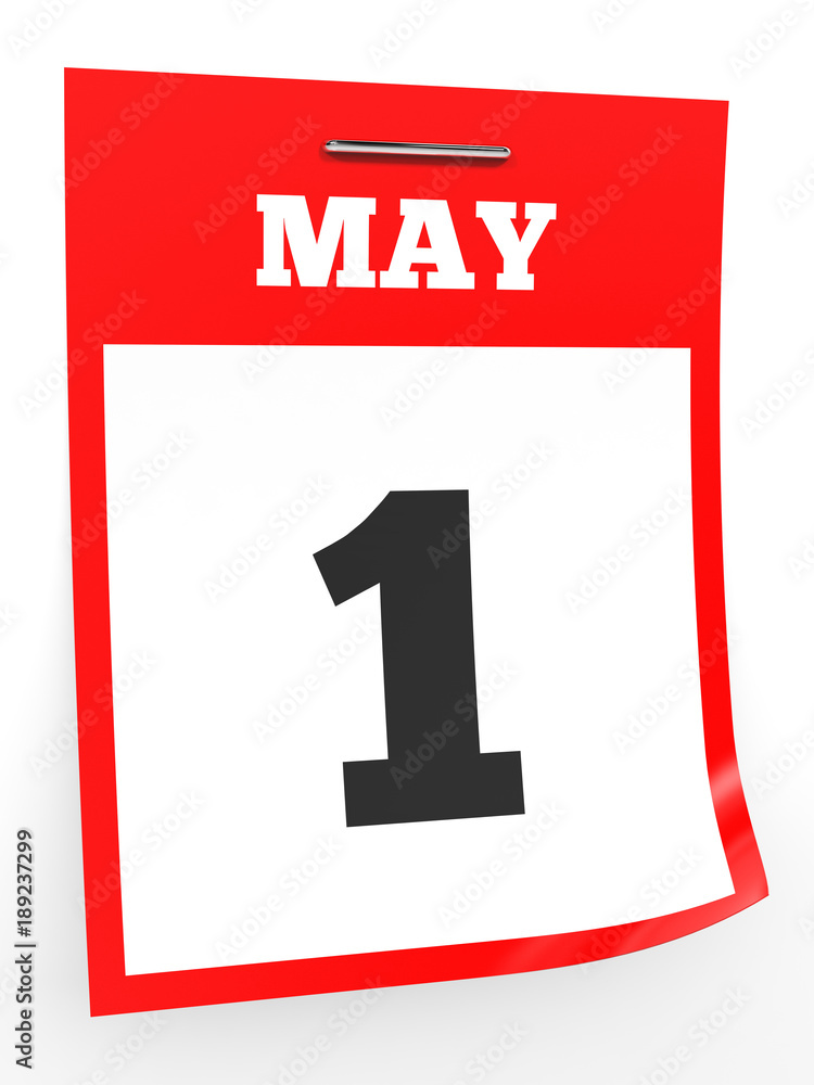 May 1. Calendar on white background. May 1. Calendar on white background.