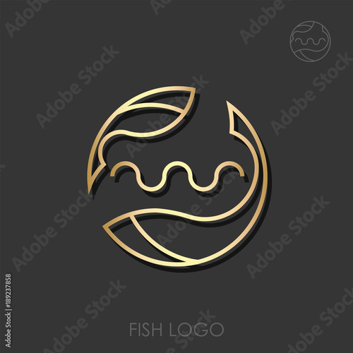 Zodiac sign Pisces. Pisces vector logo