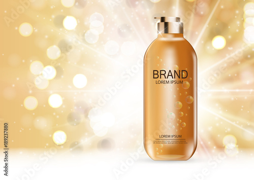 Design Cosmetics Product  Template for Ads or Magazine Background. 3D Realistic Vector Iillustration