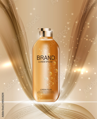 Design Cosmetics Product  Template for Ads or Magazine Background. 3D Realistic Vector Iillustration