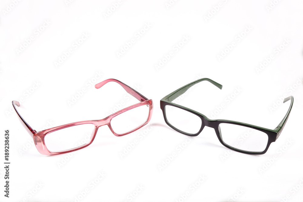 Glasses for sight, spectacles eyeglasses isolated on white background Glasses for sight, spectacles eyeglasses isolated on white background