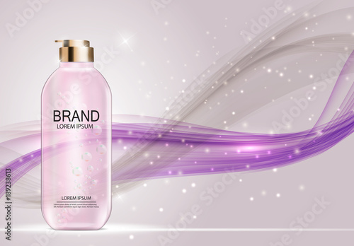 Design Cosmetics Product  Template for Ads or Magazine Background. 3D Realistic Vector Iillustration