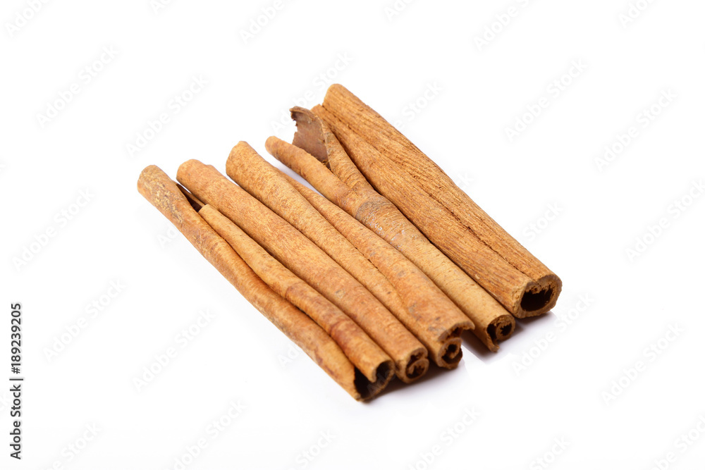 Cinnamon sticks isolated on white background Cinnamon sticks isolated on white background