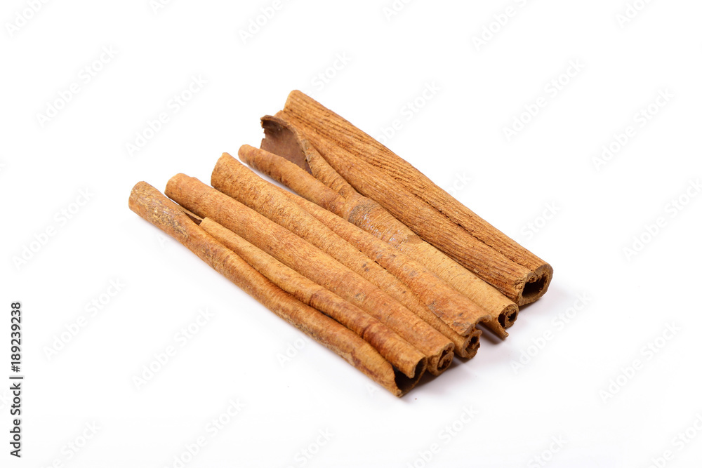 Cinnamon sticks isolated on white background Cinnamon sticks isolated on white background
