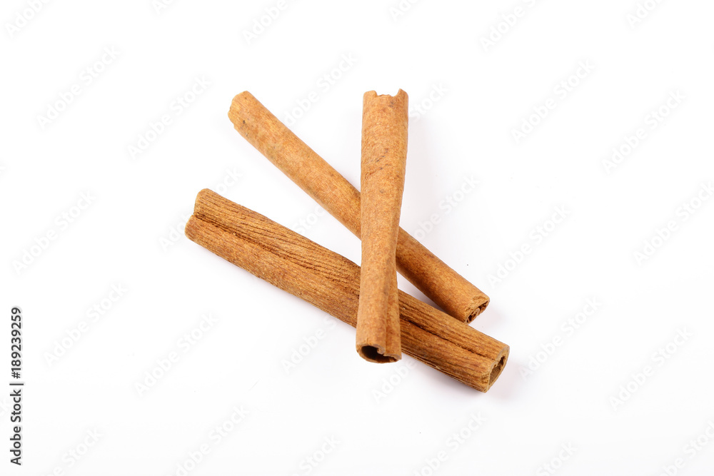 Cinnamon sticks isolated on white background Cinnamon sticks isolated on white background