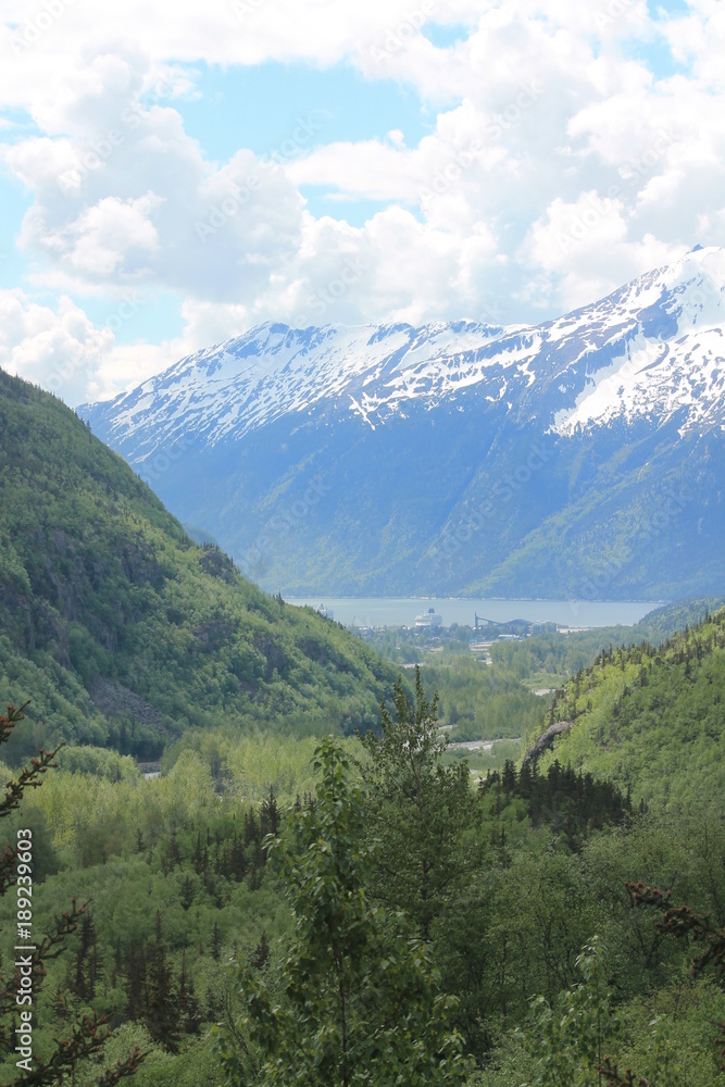 Vew of the Alaska mountains