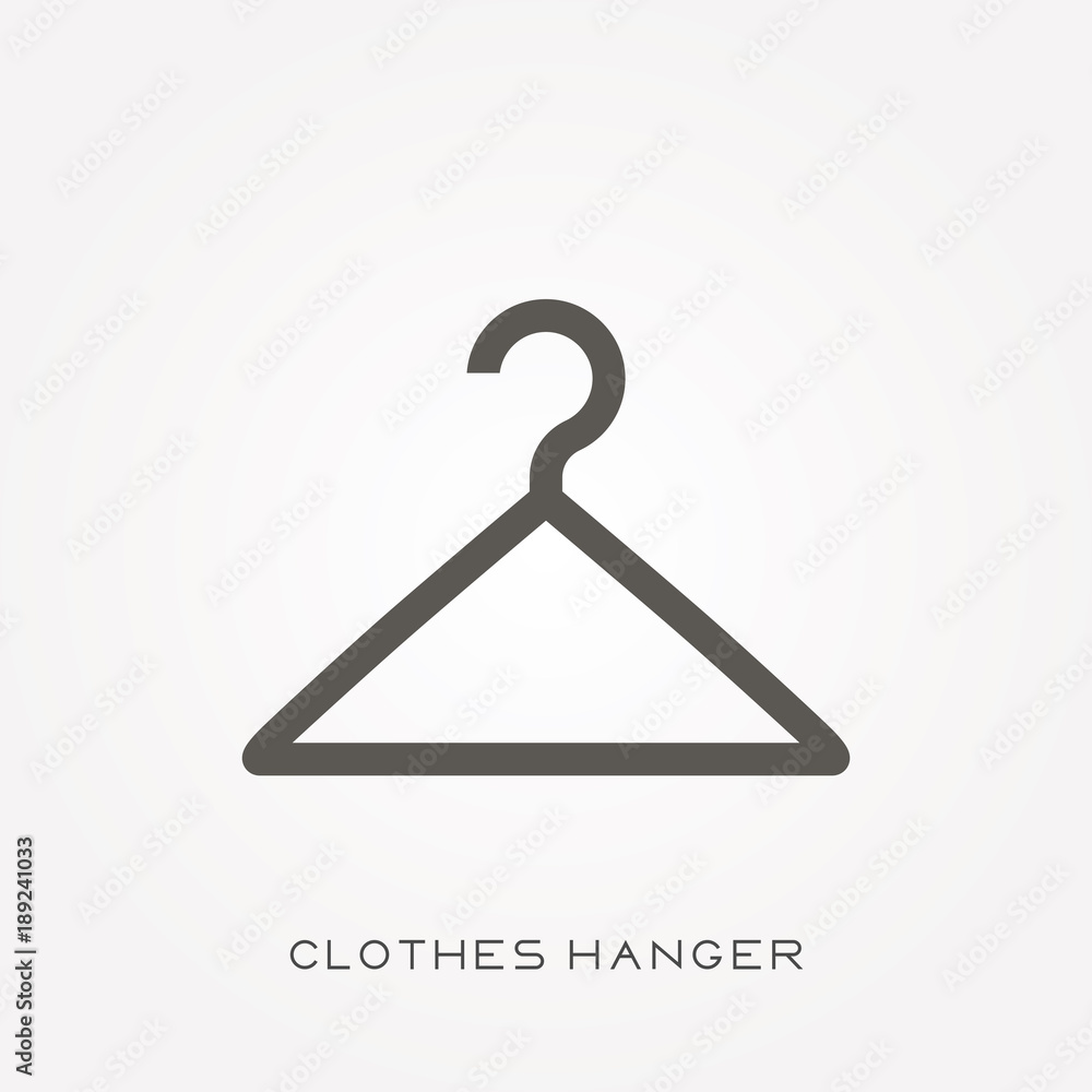 Silhouette icon clothes hanger Silhouette icon clothes hanger