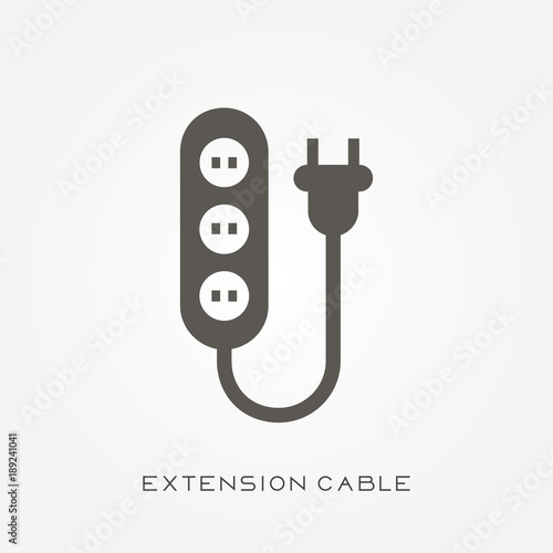 Silhouette icon extension cable