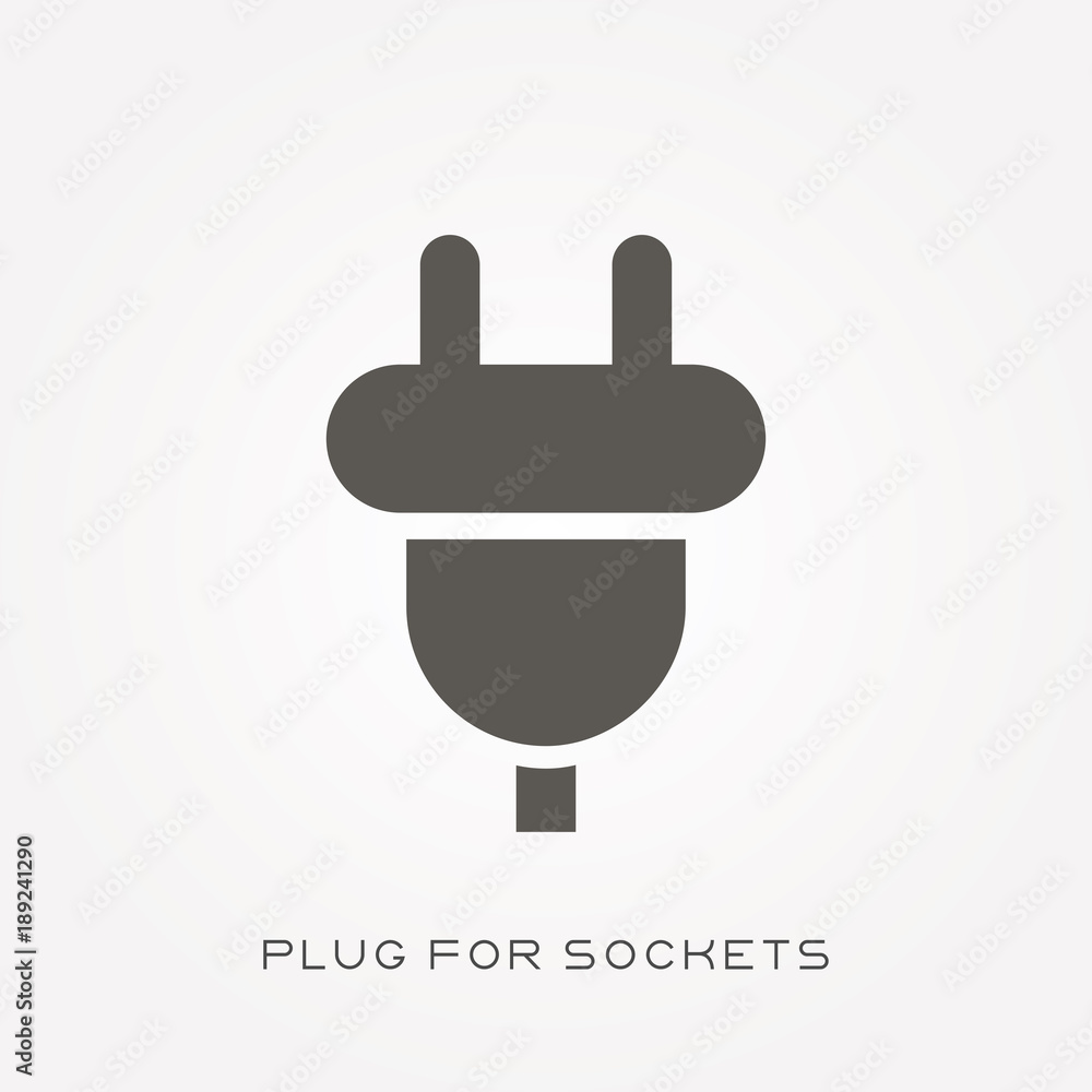 Silhouette icon plug for sockets Silhouette icon plug for sockets