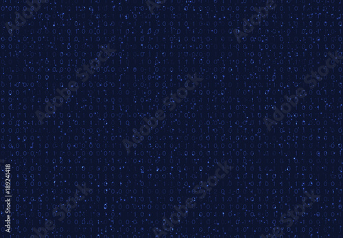 Streaming binary code background vector illustration