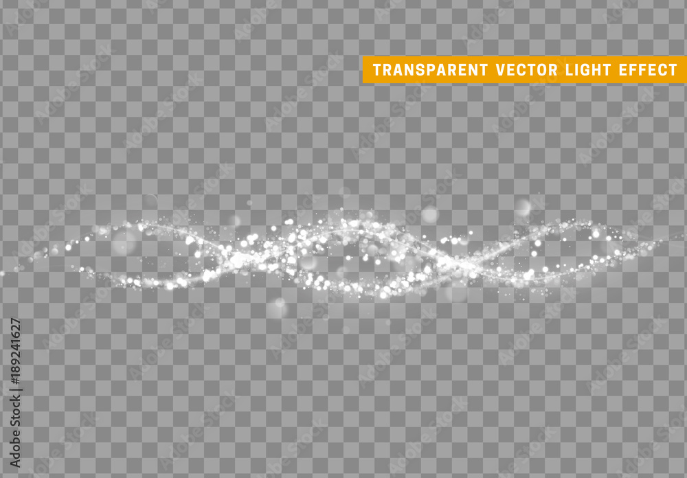 Magic light effect. Stardust white glitter. Sparkle star dust vector ...