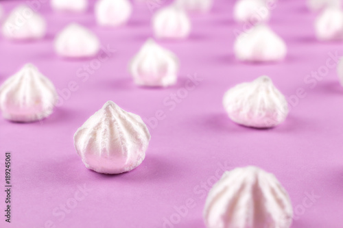 Sweets on a beautiful pastel surface in a minimalist style.