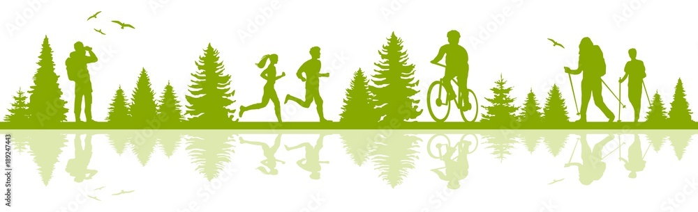 Silhouette - Sport im Sommer Silhouette - Sport im Sommer