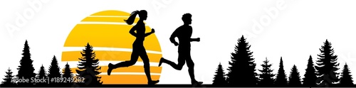 Silhouette Jogger Wald