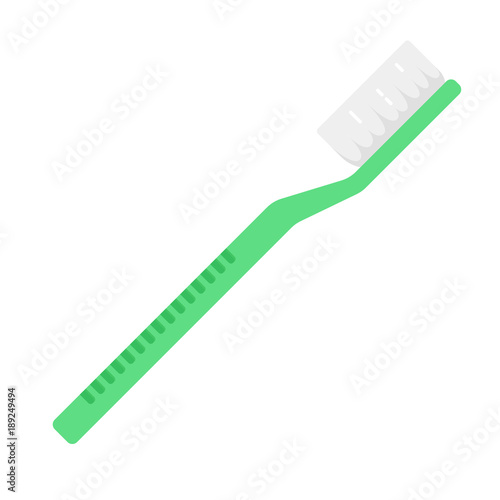 Icon toothbrush isolated on white