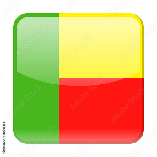 Benin Flag Vector Square Icon Free Download Benin Flag Vector Square Icon - GFXLoad