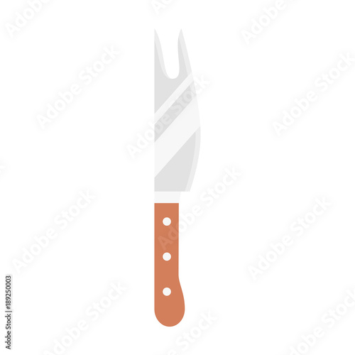 Icon kitchen steel knife with wooden handle