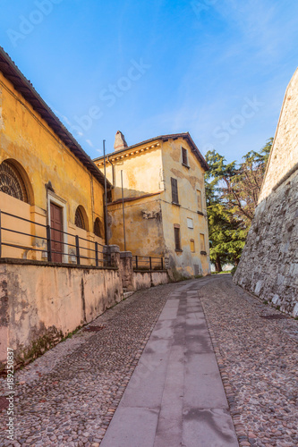 Castle on the hill Cidneo in Brescia city, Italy