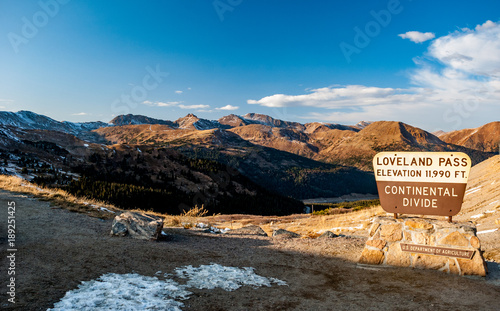 Loveland Pass, the Continental Divide in Colorado photo