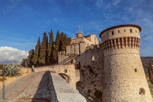 Roads to castle on the hill Cidneo Brescia photo