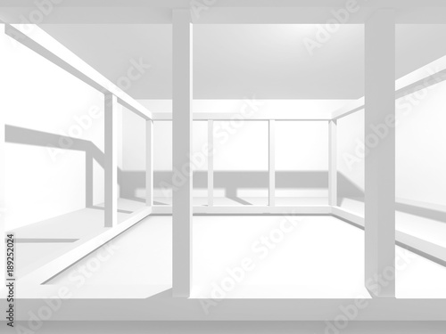 Abstract Modern White Architecture Background