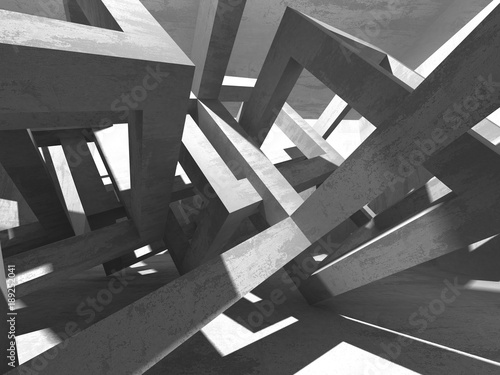 Abstract geometric concrete architecture background