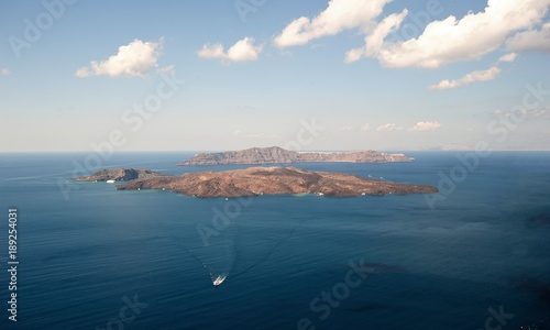 beautiful island of Santorini, the Aegean Sea