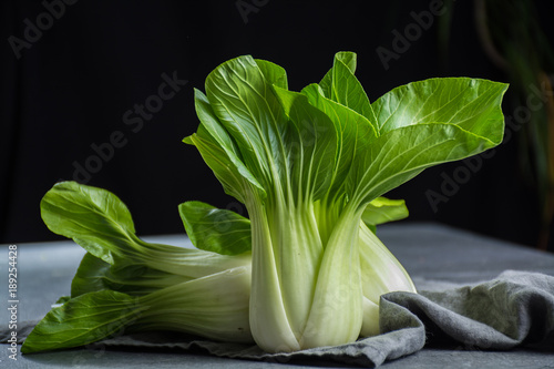 Photography Fresh raw baby Bok choy or pak choi Chinese cabbage