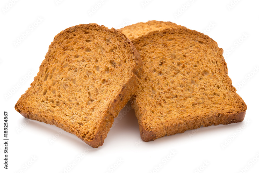 Sliced Toast Bread isolated on white background, top view. Sliced Toast Bread isolated on white background, top view.