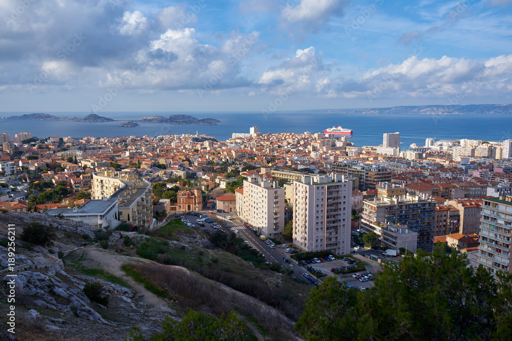 View On the Island Frioul Marseille France