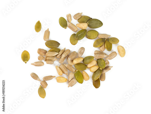 salad seed mix isolated on white