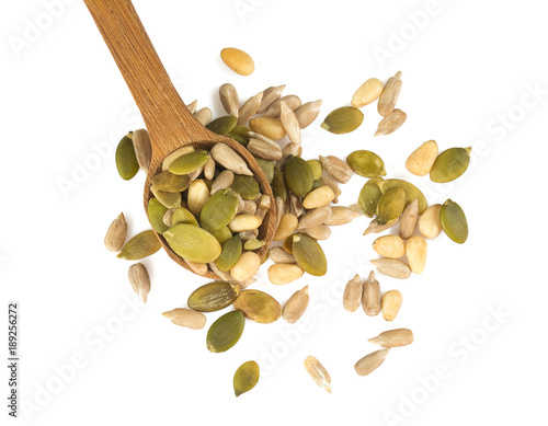 salad seed mix isolated on white