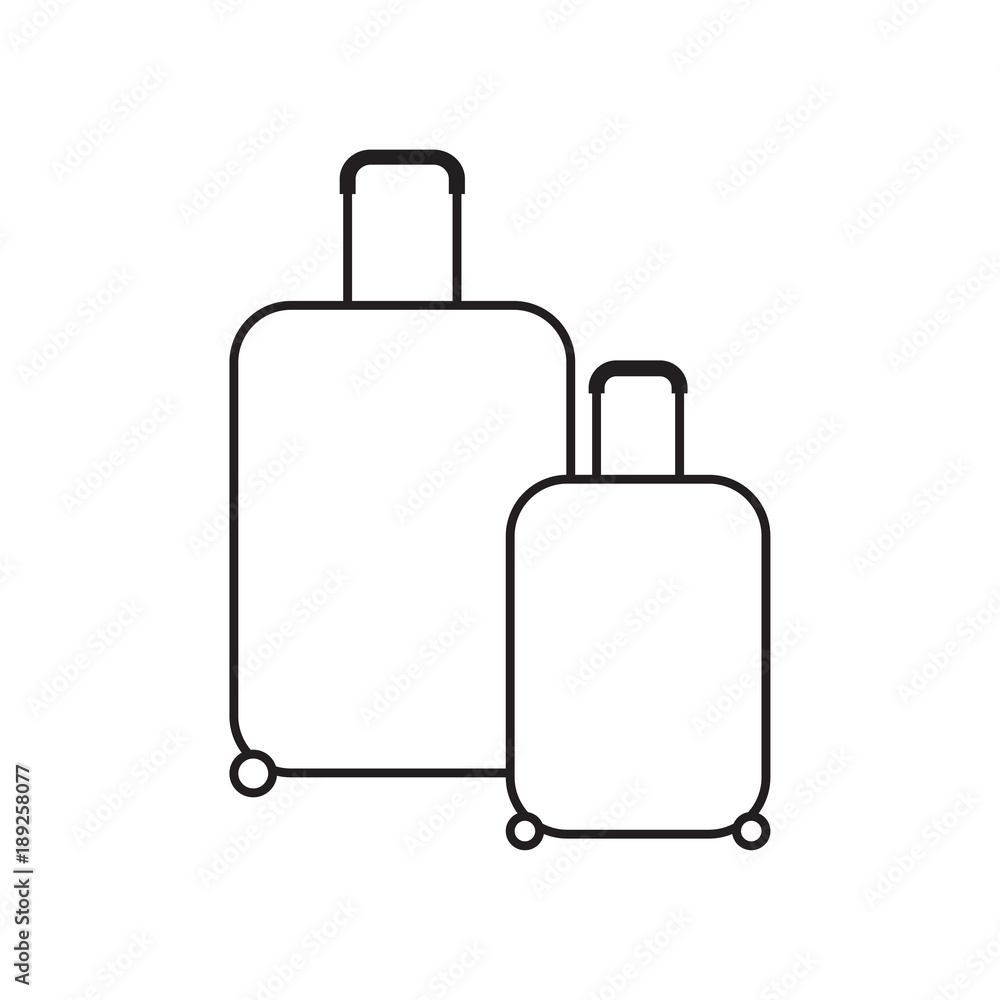 suitcase baggage set icon- vector illustration suitcase baggage set icon- vector illustration