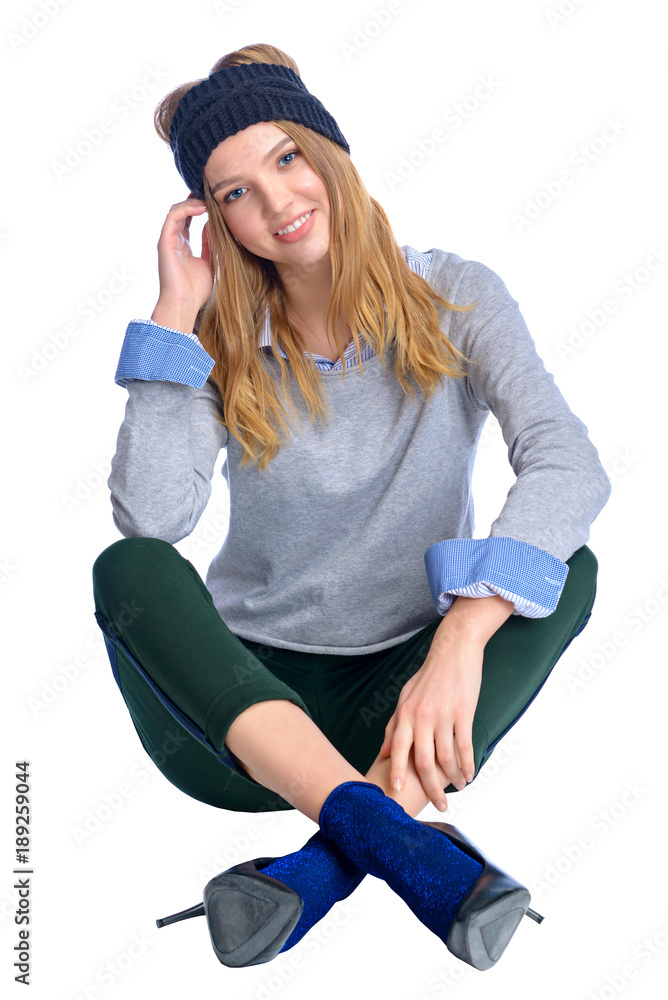 Fototapeta premium teenager showing clothes