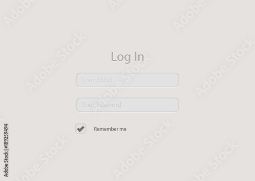Vector login form background design