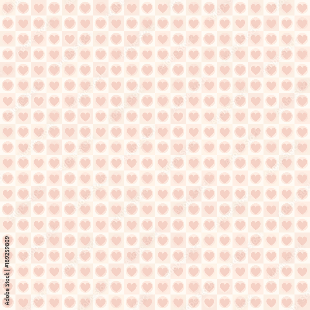 Rose heart pattern with dots and squares. Seamless vector Rose heart pattern with dots and squares. Seamless vector