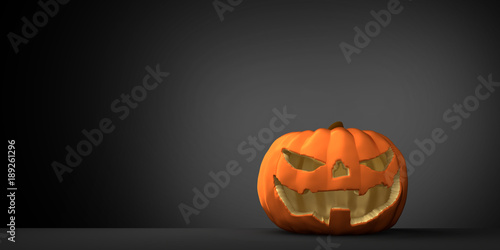 halloween pumpkin 3d rendering
