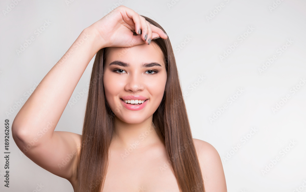 beautiful young woman with long hair and flawless skin beautiful young woman with long hair and flawless skin