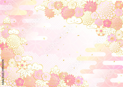 新年　花　松竹梅菊桜