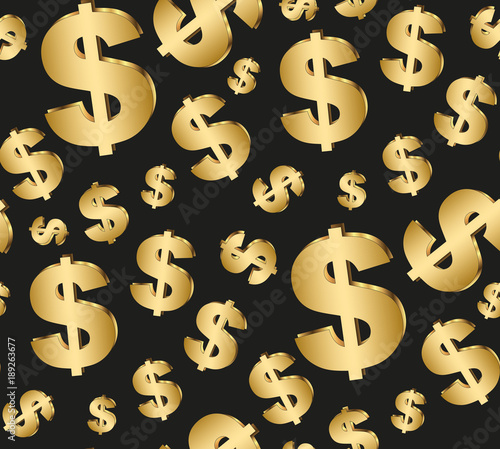 Dollar golden pattern, eps 10