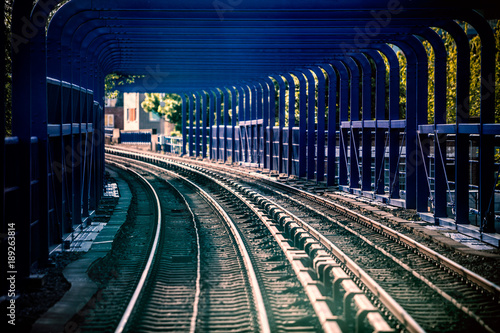 Photography Train tracks in a tunnel on a bridge in London