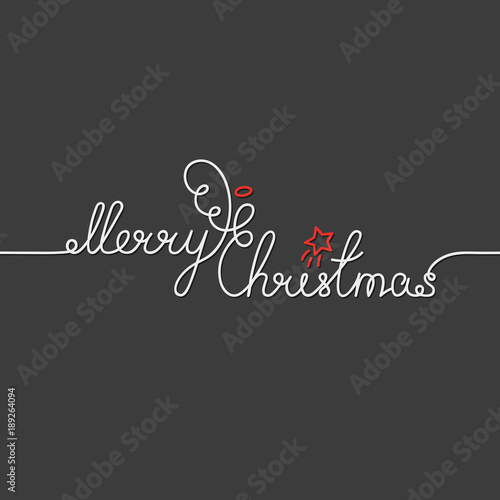 Merry Christmas lettering design. Vector illustration EPS 10 photo