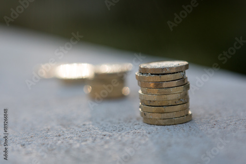 Pound Coin Stacks