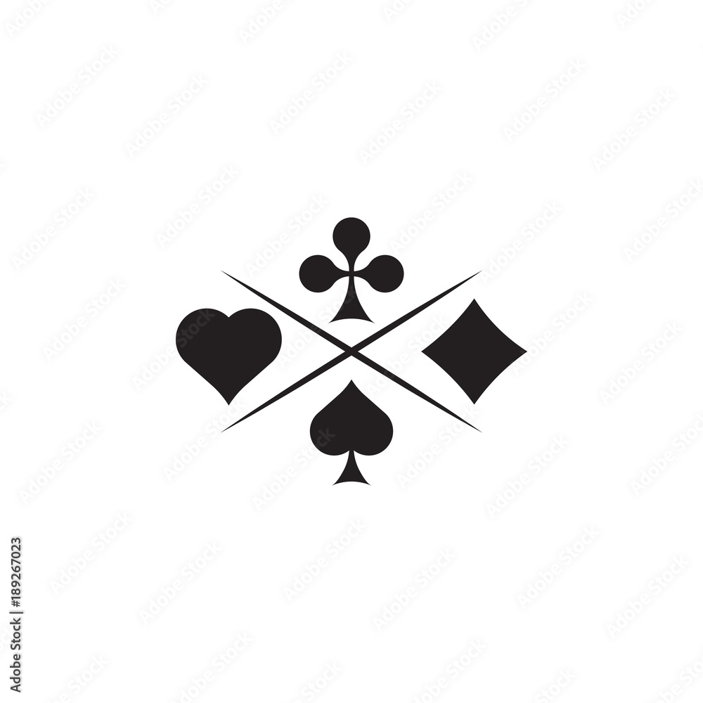 card suits icon. Element of gambling for mobile concept and web apps. Thin vector icon for website design and development, app development. Premium icon card suits icon. Element of gambling for mobile concept and web apps. Thin vector icon for website design and development, app development. Premium icon