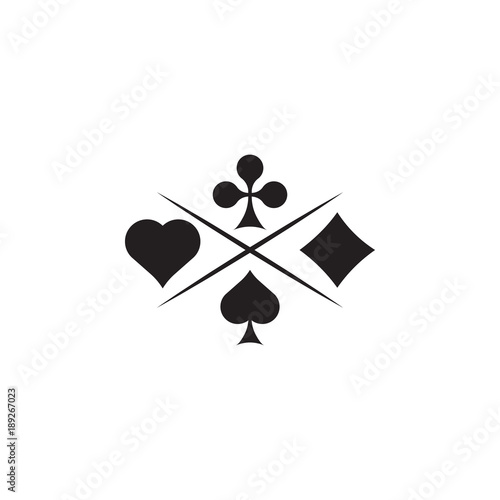 card suits icon. Element of gambling for mobile concept and web apps. Thin vector icon for website design and development, app development. Premium icon